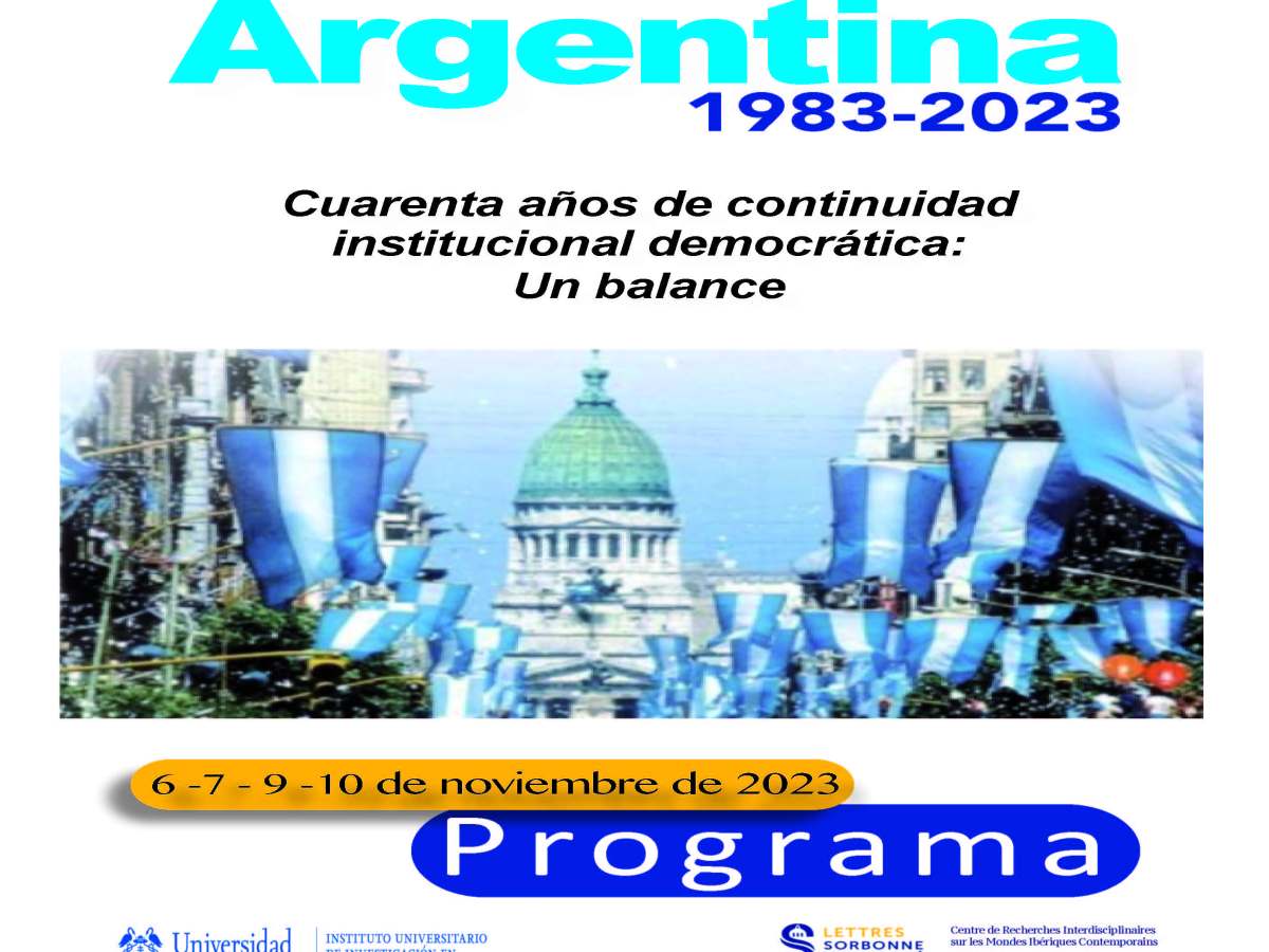 Congreso Internacional « Argentina 1983 – 2023. Cuarenta años de continuidad institucional democrática: Un balance&nbsp;»